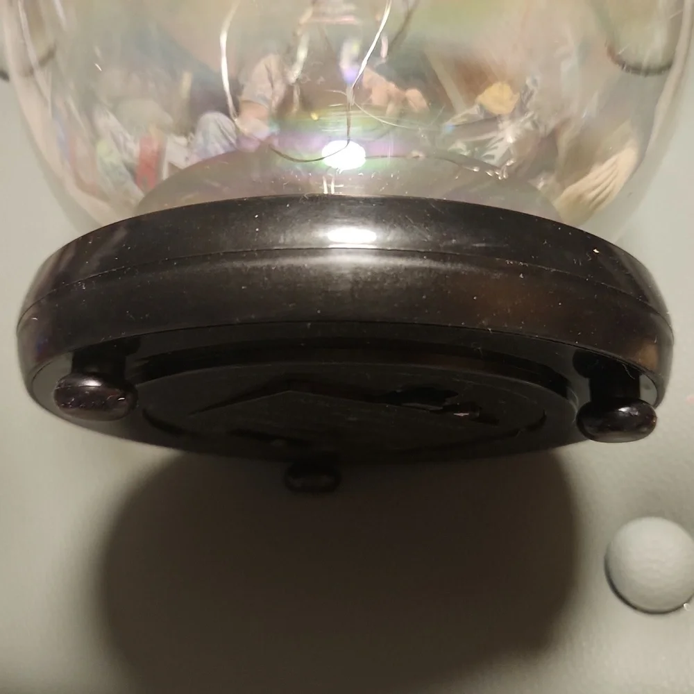 Iridescent plastic Light Up Crystal Ball Halloween-3 leg Base
